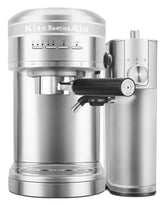 Metal Semi-Automatic Espresso Machine with Free Automatic Milk Frother Attachment Bundle